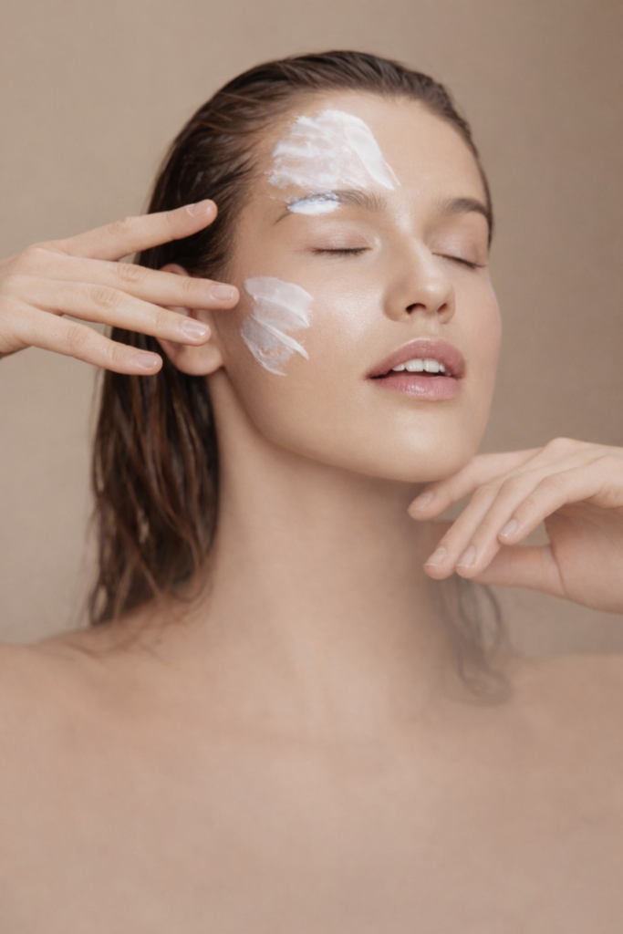 “applying moisturizer on face before makeup to prevent why makeup Looks Patchy foundation and improve smooth skin texture”