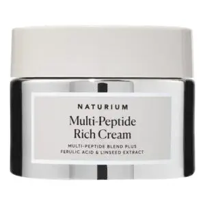 “Naturium multi peptide rich cream for anti aging hydration improving skin firmness and reducing fine lines”