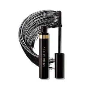 Laura Geller volumizing mascara for longer thicker lashes and enhancing eye makeup definition”