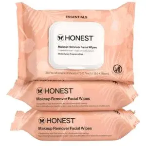 Honest facial wipes for removing makeup cleansing skin and maintaining soft healthy complexion”