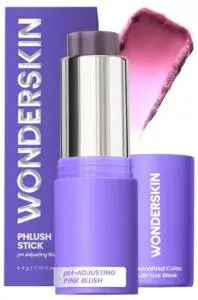 “Wonderskin color changing blush stick for natural pink cheeks glowing skin and long lasting makeup”