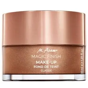 “M Asam Magic Finish foundation for full coverage smooth skin texture and long lasting flawless makeup look”