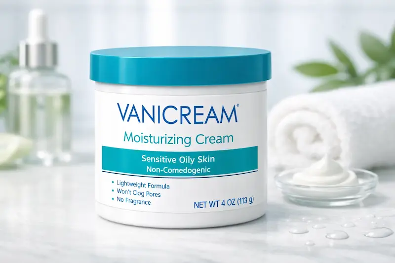 "Vanicream Moisturizing Cream sensitive oily skin non-comedogenic"