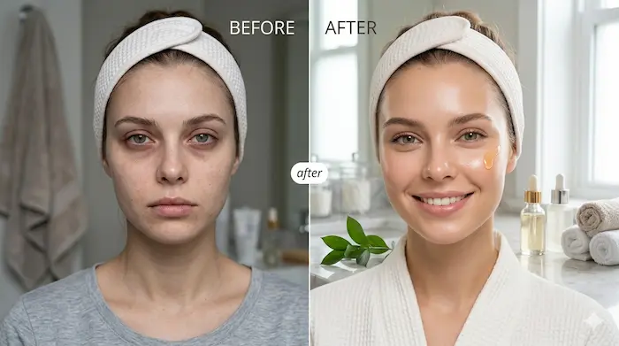 results of removing dark circles